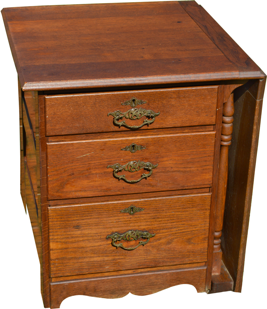Sold Oak Larkin Sewing Table Maine Antique Furniture