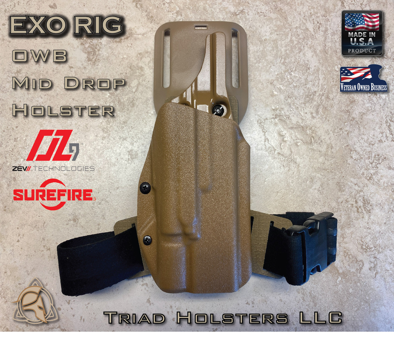 Kydex Holster | Triad Holsters LLC |EXO Holster for the ZEV OZ-9 and