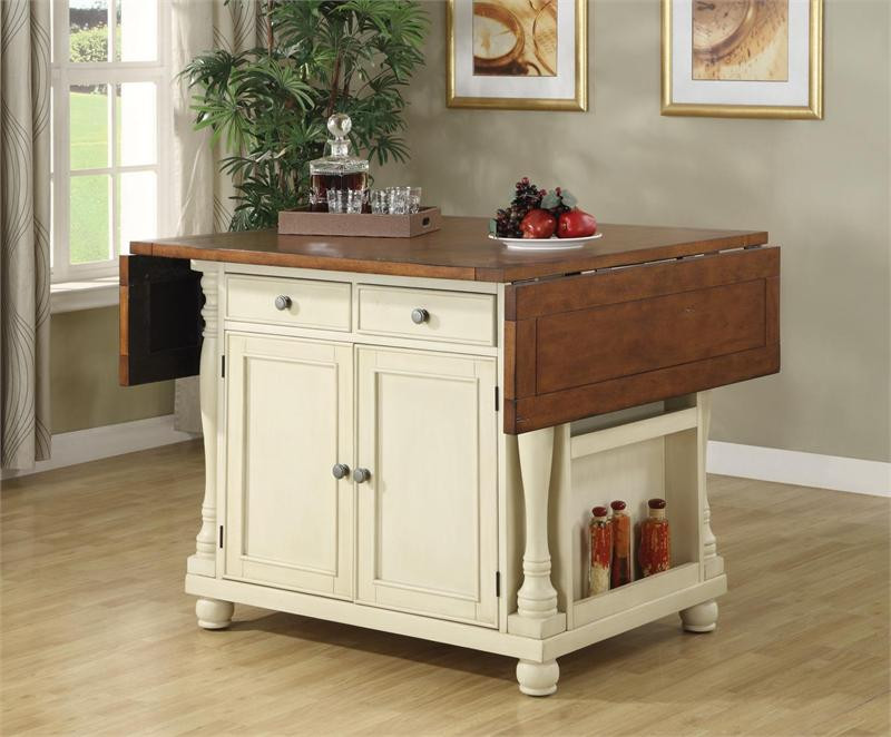 Buttermilk Cherry Two Tone Kitchen Island With Extensions   CR102271kitchenisland2  93968.1412117303.1280.1280 