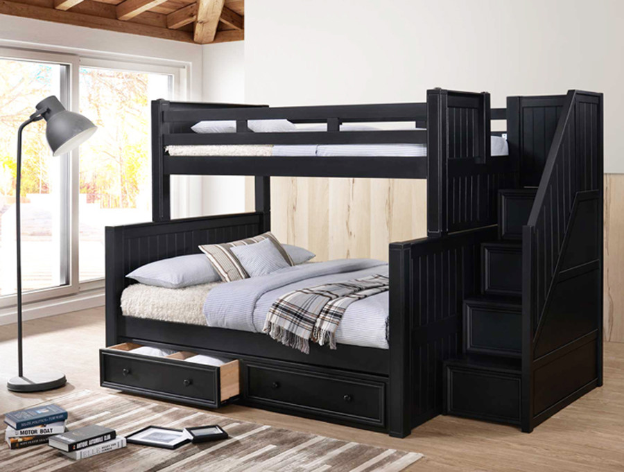 Bunk Bed Stairs - Ranger Twin over Full Bunk Bed with Storage Stairs ...