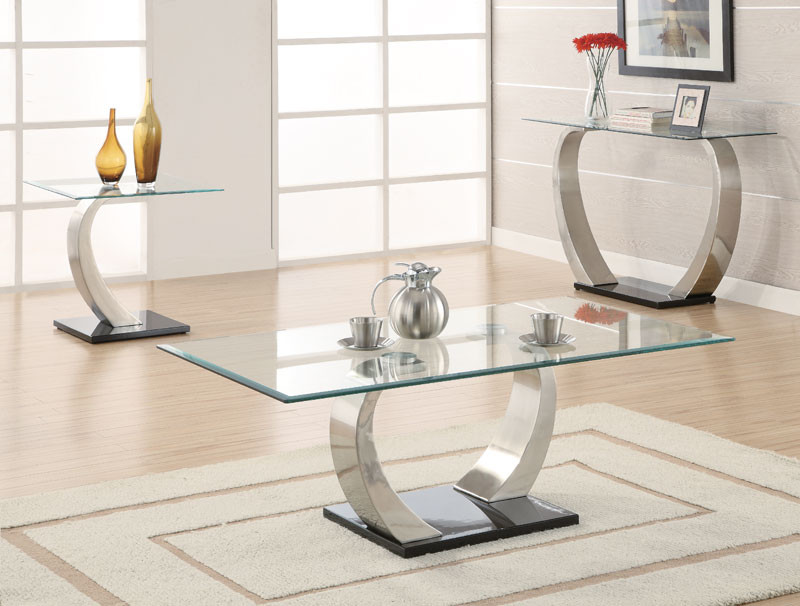 Eris Contemporary Rectangular Glass Coffee Table
