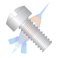 12-24 x 3/4 Slotted Fillister Machine Screw Fully Threaded 18-8 Stainless Steel