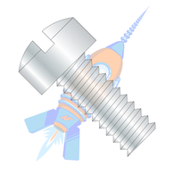 10-32 x 2-3/4 Slotted Fillister Head Machine Screw Fully Threaded Zinc