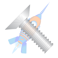 1/4-20 x 3/4 Phillips Flat Undercut Machine Screw Fully Threaded 18-8 Stainless Steel