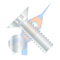 6-32 x 5/16 6 Lobe Flat 100 Degree Machine Screw Fully Threaded Zinc