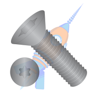 1/4-20 x 3/4 6 Lobe Flat Machine Screw Fully Threaded Black Oxide