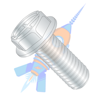 1/4-20 x 5/8 Combo (Slot/Phillips) Indent Hexwasher Machine Screw Full Thread Zinc