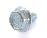 5/16-18 x 1-1/2 Serrated Hex Flanged Washer Indented Full Thread Screw Case Hard Zinc &