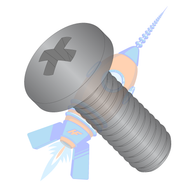 M4-0.7 x 30 Din 7985 A Metric Phillips Pan Machine Screw 18-8 Stainless Steel Black Ox
