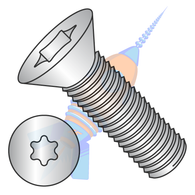 M2.5-0.45 x 6 ISO14581 Metric 6 Lobe Flat Machine Screw Full Thread 18-8 Stainless Steel