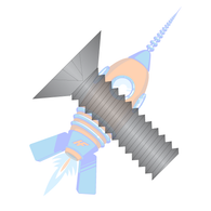 1/4-20 x 1-1/2 MS24693-B Phillips Flat 100 Degree F/T Machine Screws 300 Series SS BLK Ox DFAR