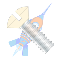 6-32 x 1-1/4 Slotted Oval Machine Screw Fully Threaded Zinc with Ivory Painted Head