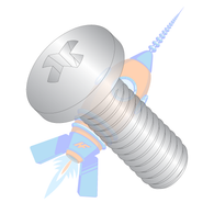 10-32 x 3/4 Phillips Pan Machine Screw Fully Threaded 316 Stainless Steel