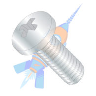 6-32 x 2 Phillips Pan Machine Screw Fully Threaded Zinc