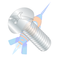 1/4-20 x 3/4 Combination (Phil/Slot) Round Head Fully Threaded Machine Screw Zinc