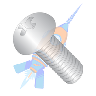 1/4-20 x 1/2 Phillips Round Machine Screw Fully Threaded 18-8 Stainless Steel