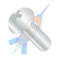 1/4-20 x 1-3/4 Phillips Round Machine Screw Fully Threaded Zinc