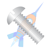 1/2-13 x 3-1/2 Slotted Round Machine Screw Fully Threaded 18-8 Stainless Steel