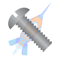 4-40 x 1/4 Slotted Round Machine Screw Fully Threaded Black Oxide