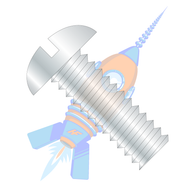 1/2-13 x 1 Slotted Round Machine Screw Fully Threaded Zinc