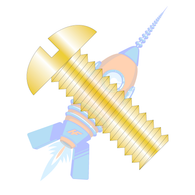 6-32 x 3/4 Slotted Round Machine Screw Fully Threaded Zinc Yellow