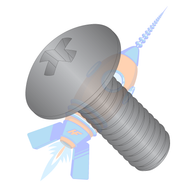 10-32 x 1 Phillips Full contour Truss Machine Screw Fully Threaded 18 8 S/S Blk Oxide