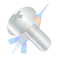 1/4-20 x 1 Phillips Truss Full Contour Machine Screw Fully Threaded Zinc