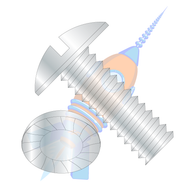 5/16-18 x 3/4 Slotted Truss Serrated Machine Screw Fully Threaded Zinc