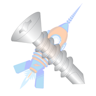 12-14 x 2-1/2 Phillips Flat Self Drilling Screw Full Thread 410 Stainless Steel