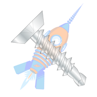 8-18 x 3 Phillips Flat Undercut Full Thread Self Drilling Screw Zinc