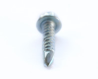 14 x 1 Slotted Indented Hex Washer 7/16 A/F Self Drilling Screw Full Thread Zinc &