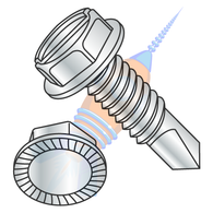 1/4-20 x 1 A/F.428-.437 HD Hgt.172-.190 Slot Indhxwash Serrate Self Drill Full Thread Zinc