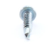 8-18 x 1-1/2 Slotted Indented Hex Washer Self Drilling Screw Full Thread Zinc &
