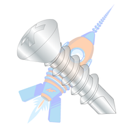 8-18 x 3/4 Phillips Oval Self Drilling Screw Full Thread Zinc