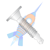 10-24 x 1-1/4 Phil Wafer Head #3 Point Self Drill Scr Mach Scr Thd Full Th 410 Stainless Steel