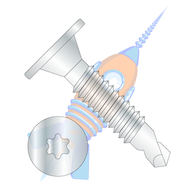 10-16 x 1-1/2 6 Lobe Wafer Head F/T Self Drilling Screw Zinc