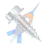 1/4-10 x 1 Slt Ind Hex Washer 3/8" Across The Flats F/T Self Piercing Scr Zinc Needle Pt