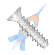14-15 x 1-1/4 Phillips Flat High Low Screw Fully Threaded 18-8 Stainless Steel
