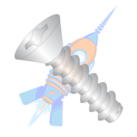 2-32 x 5/16 Phillips Flat Self Tapping Screw Type B Fully Threaded 18-8 Stainless Steel