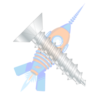 10-16 x 5/16 Phillips Flat Undercut Self Tapping Screw Type A B Fully Threaded Zinc