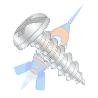 12-11 x 1/2 Combination Pan Head Self Tapping Screw Type A Fully Threaded Zinc