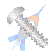 10-16 x 1-3/4 #8 PHILLIPS PAN HIGH LOW SCREW FULLY THREADED 410 Stainless Steel