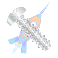 4-24 x 5/8 #3HD Phillips Pan High Low Screw Fully Threaded Zinc
