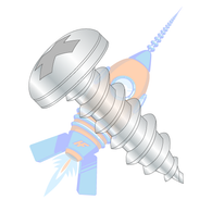 8-18 x 3 Phillips Pan Self Tapping Screw Type A B Fully Threaded Zinc