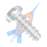 12-14 x 1 Phillips Pan Self Tapping Screw Type B Fully Threaded Zinc