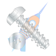 10-16 x 1-1/4#8H Six Lobe Pan High Low Screw Fully Threaded Zinc