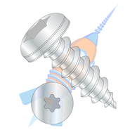 10-16 x 2-1/2 6 Lobe Pan Self Tapping Screw Type A B Fully Threaded Zinc