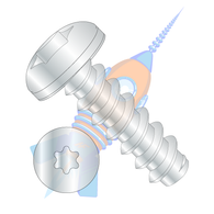 4-24 x 5/16 6 Lobe Pan Self Tapping Screw Type B Fully Threaded Zinc