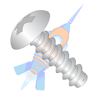 6-20 x 1/2 Phillips Truss Self Tapping Screw Type B Fully Thread 18-8 Stainless Steel