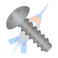 1/4-14 x 2 Phillips Full Contour Truss Self Tapping Screw Type B Fully Threaded Black Oxide